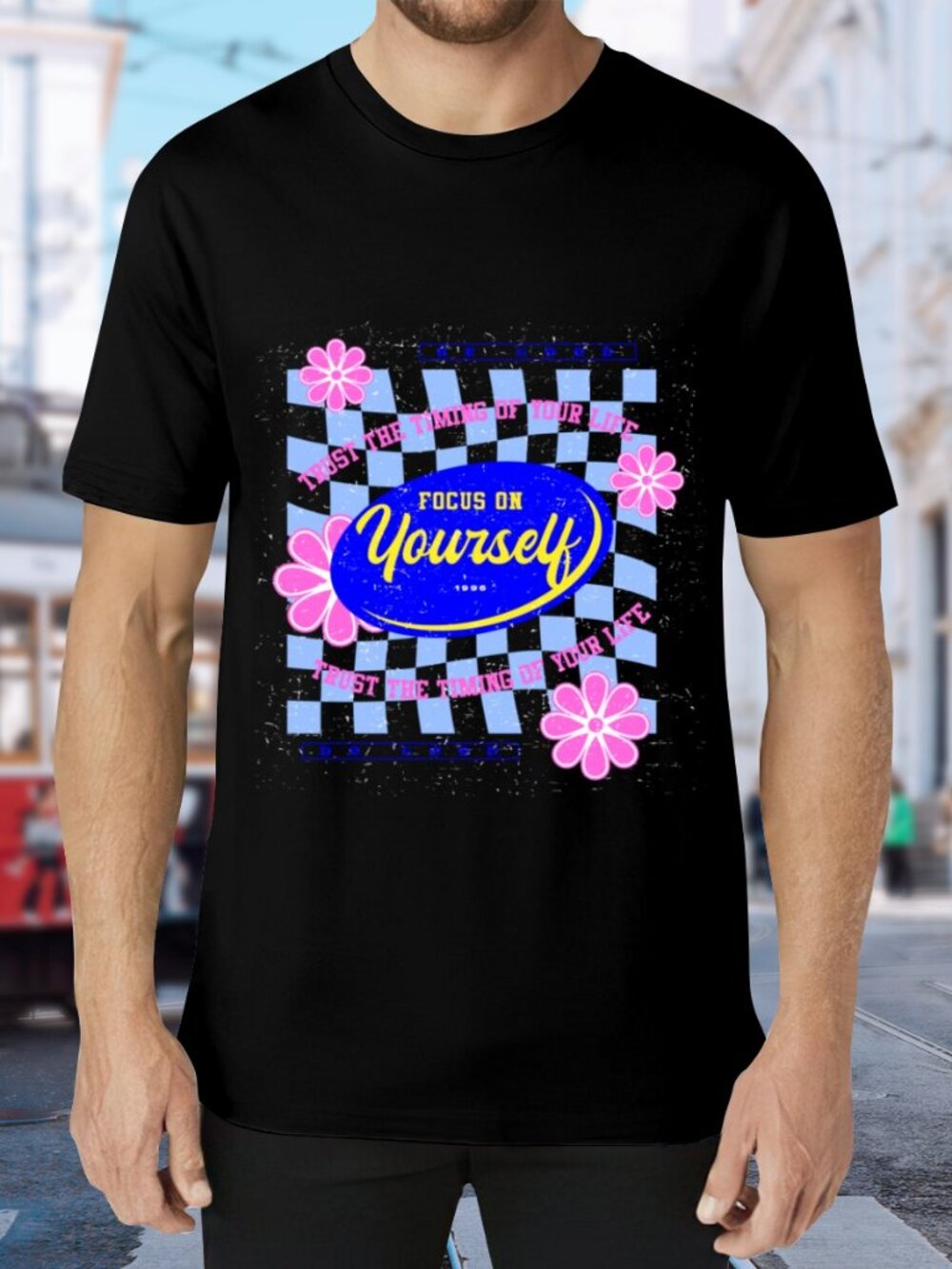 Focus On Yourself Graphic Tee - Black